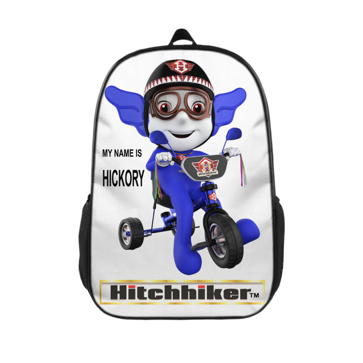 HICKORY RIDING HIS TRIKE Customized Simple casual school bag |Polyester