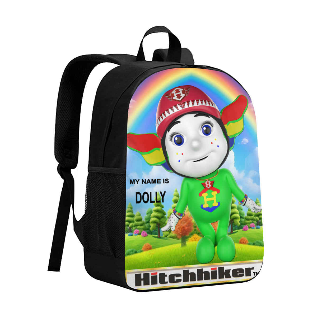 Dolly Hitchhiker  Posing in The Park Personalised Children School Bag | Polyester