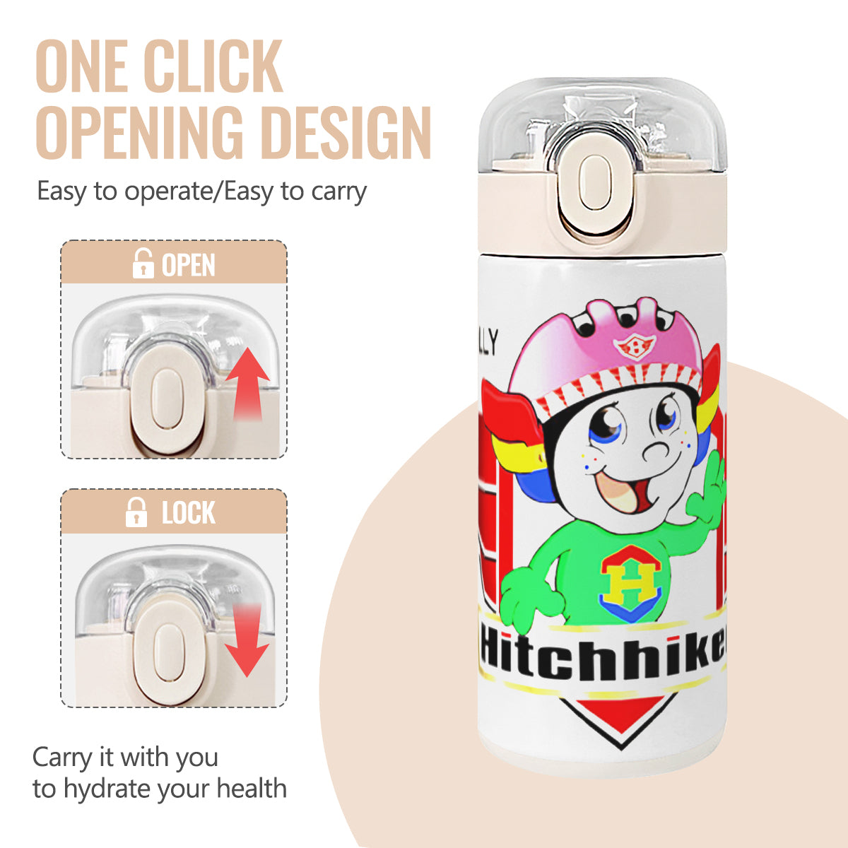 LILY Hitchhiker WAVING IN LOGO Personalised Insulated Tumble ,Steeling Steel Vacuum Insulated Mug