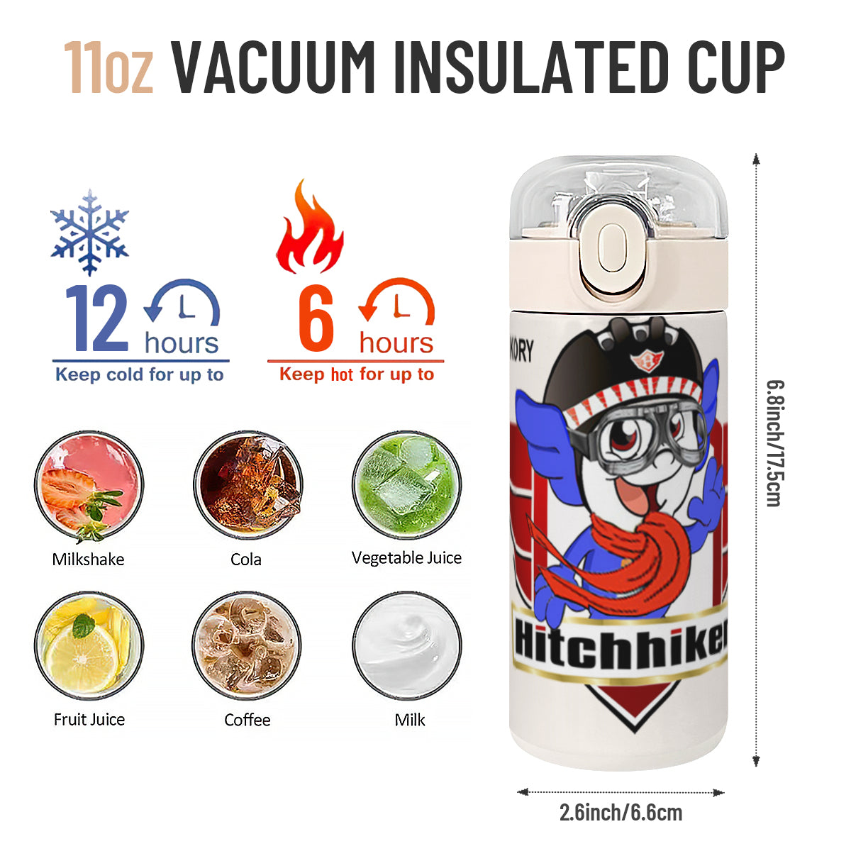 HICKORY  WAVING INSIDE LOGO Personalised Insulated Tumble ,Steeling Steel Vacuum Insulated Mug