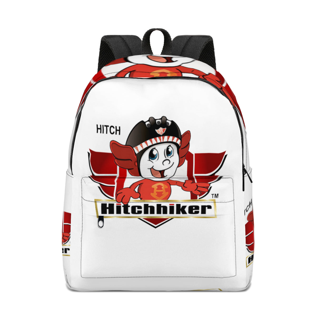 HITCH WAVING IN LOGO Personalized Lightweight School Bag (No Side Pockets) | Polyester